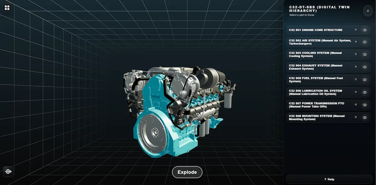 Engine system hierarchy interface