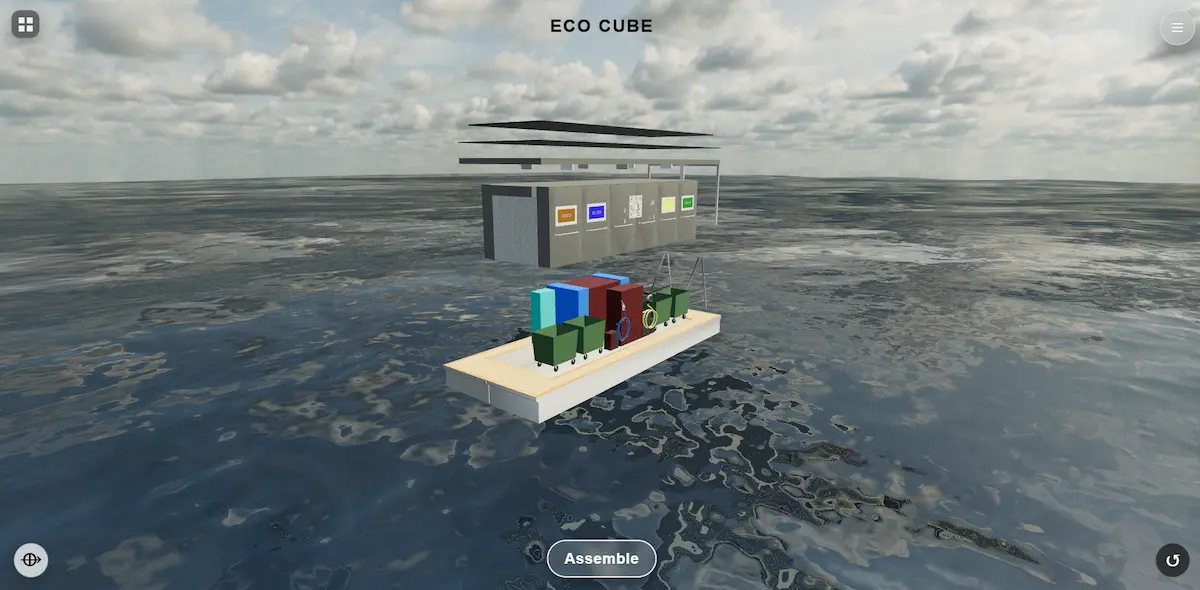 EcoCube exploded structural view