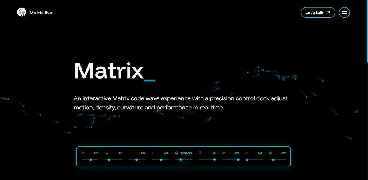 Matrix system control interface